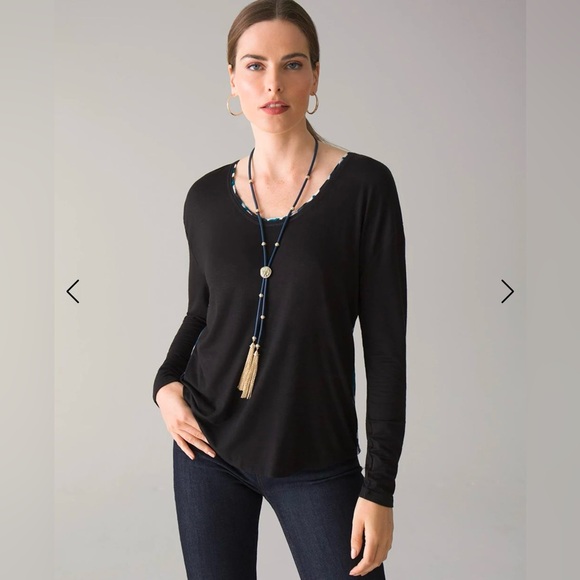 3/$30| 🌸 WHBM Long Sleeve Woven Tee - Picture 2 of 9